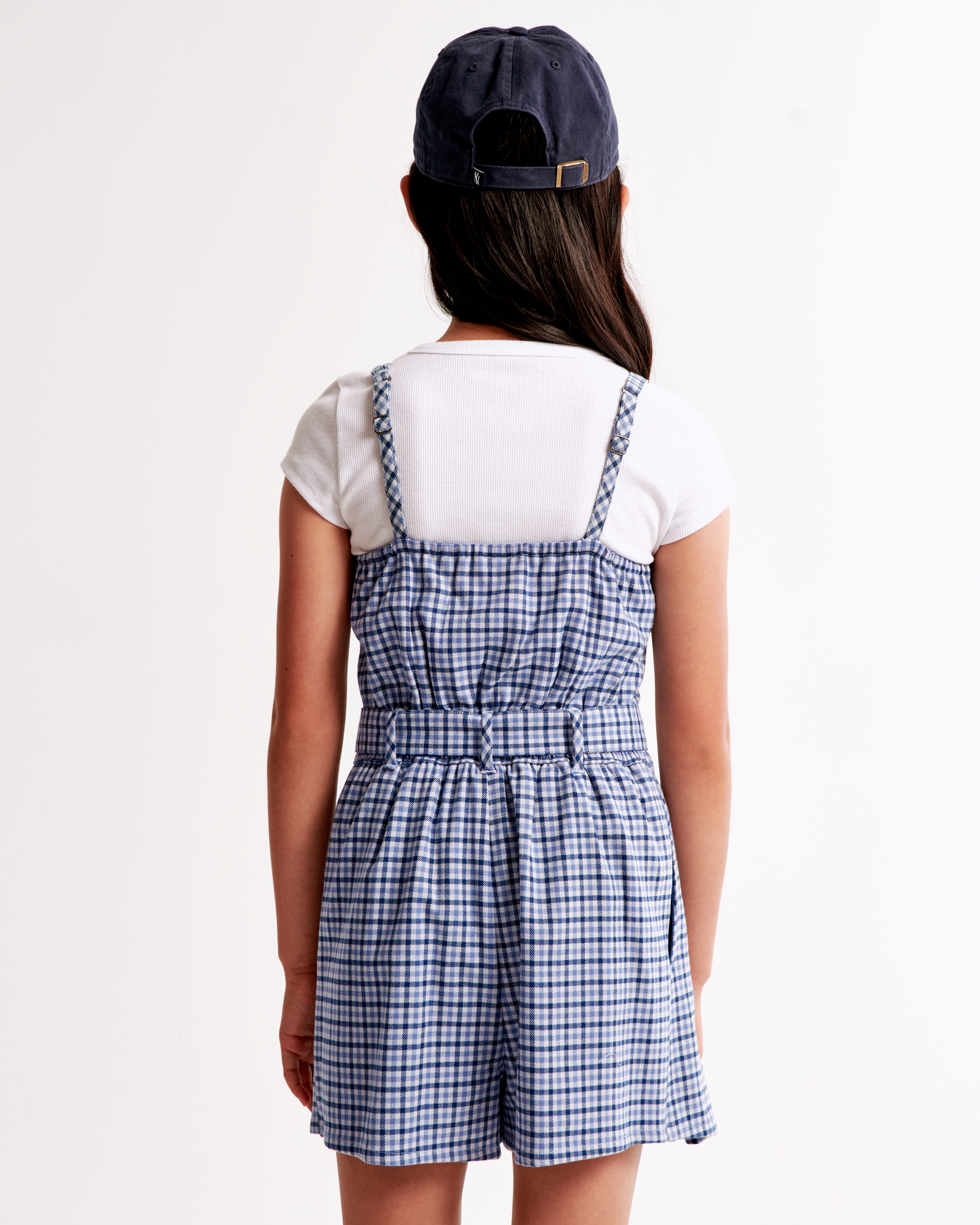 Abercrombie & Fitch Pleated Layerable Skort In Blue