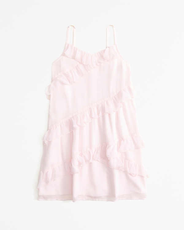 ruffle mini dress, Light Pink