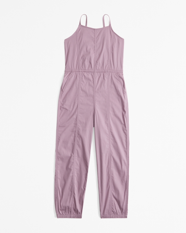 twill utility jumpsuit, Dusty Pink