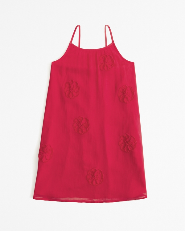 rosette mini dress, Red