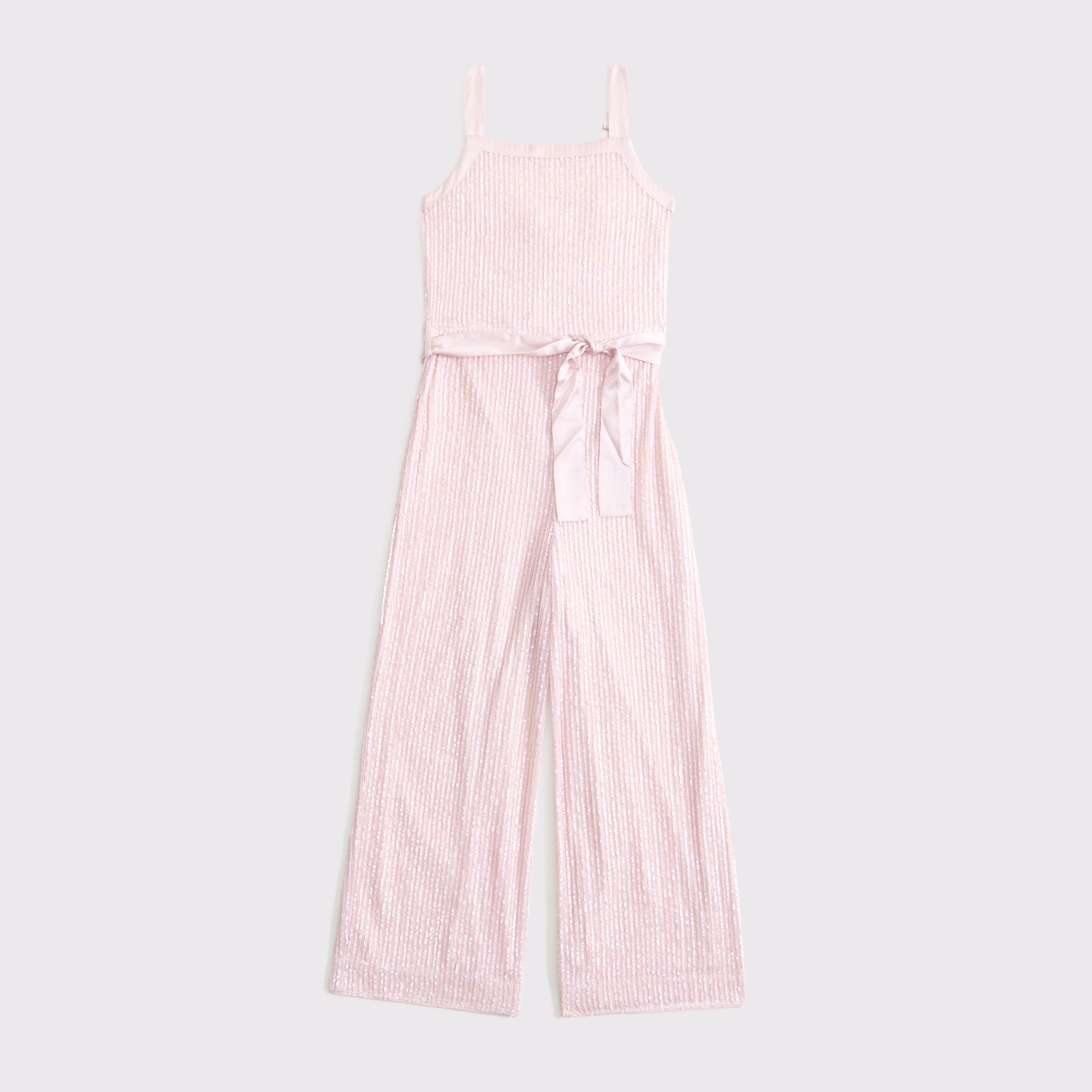 Abercrombie & Fitch Kids' Sequin Belted Jumpsuit In Pink