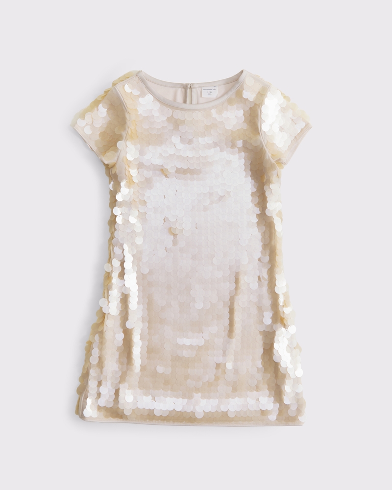short-sleeve sequin mini dress