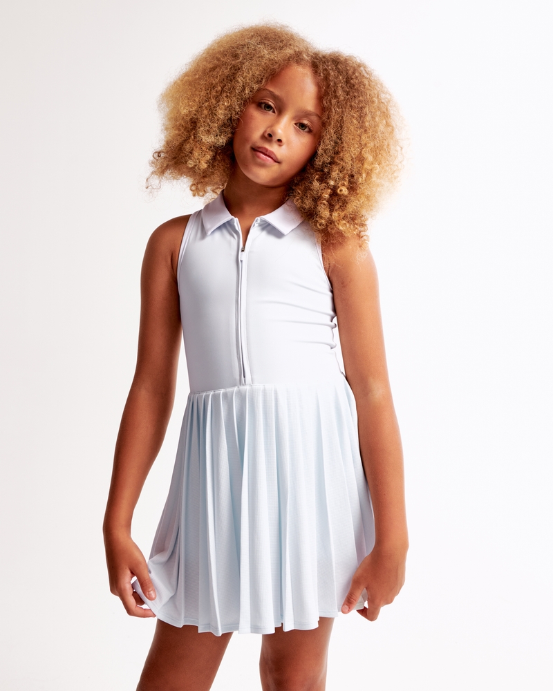 ypb half-zip pleated mini dress