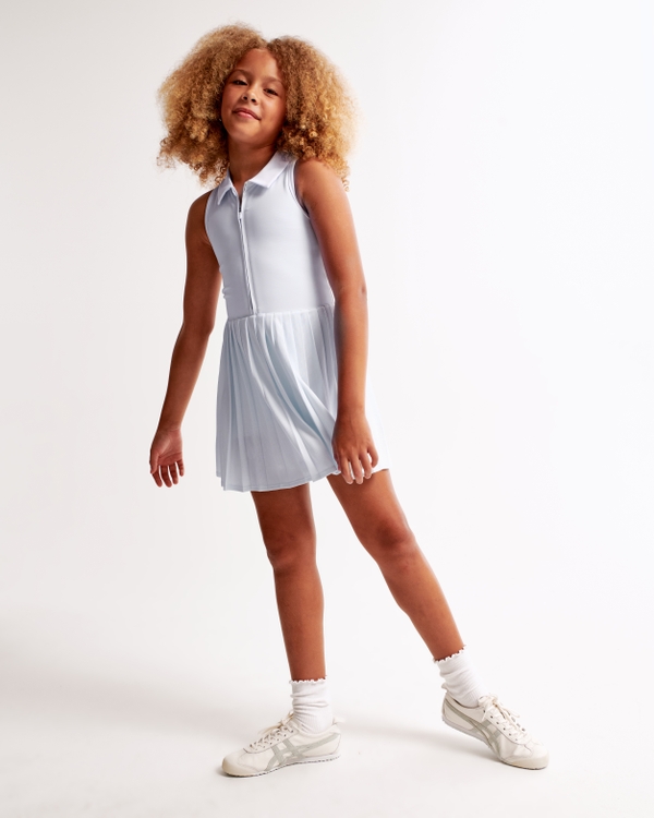 ypb half-zip pleated mini dress