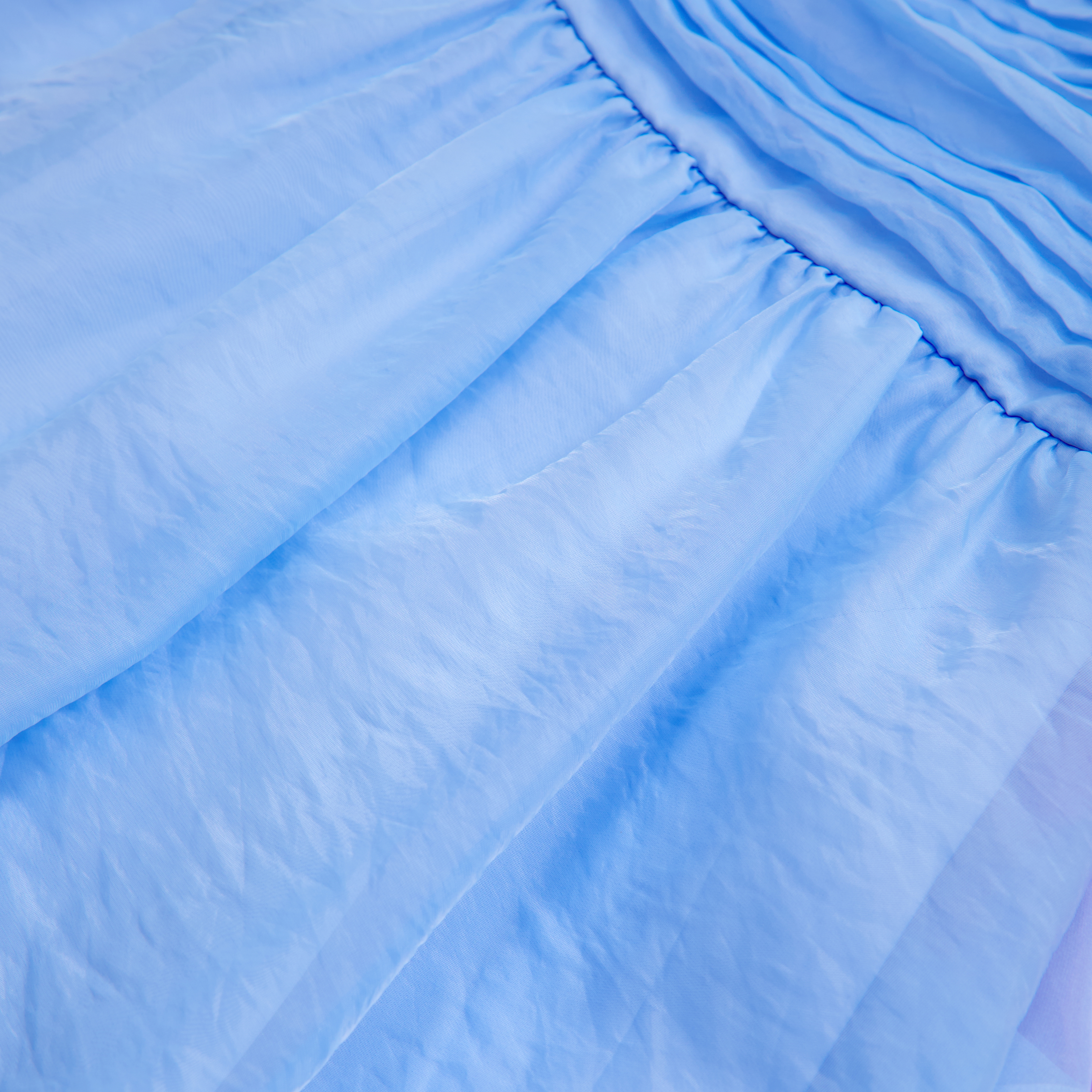 Abercrombie & Fitch Emerson Puff Sleeve Mini Dress In Blue