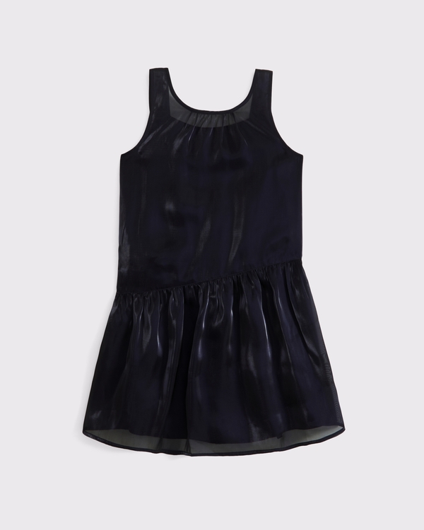 asymmetrical mini dress, Black view 2