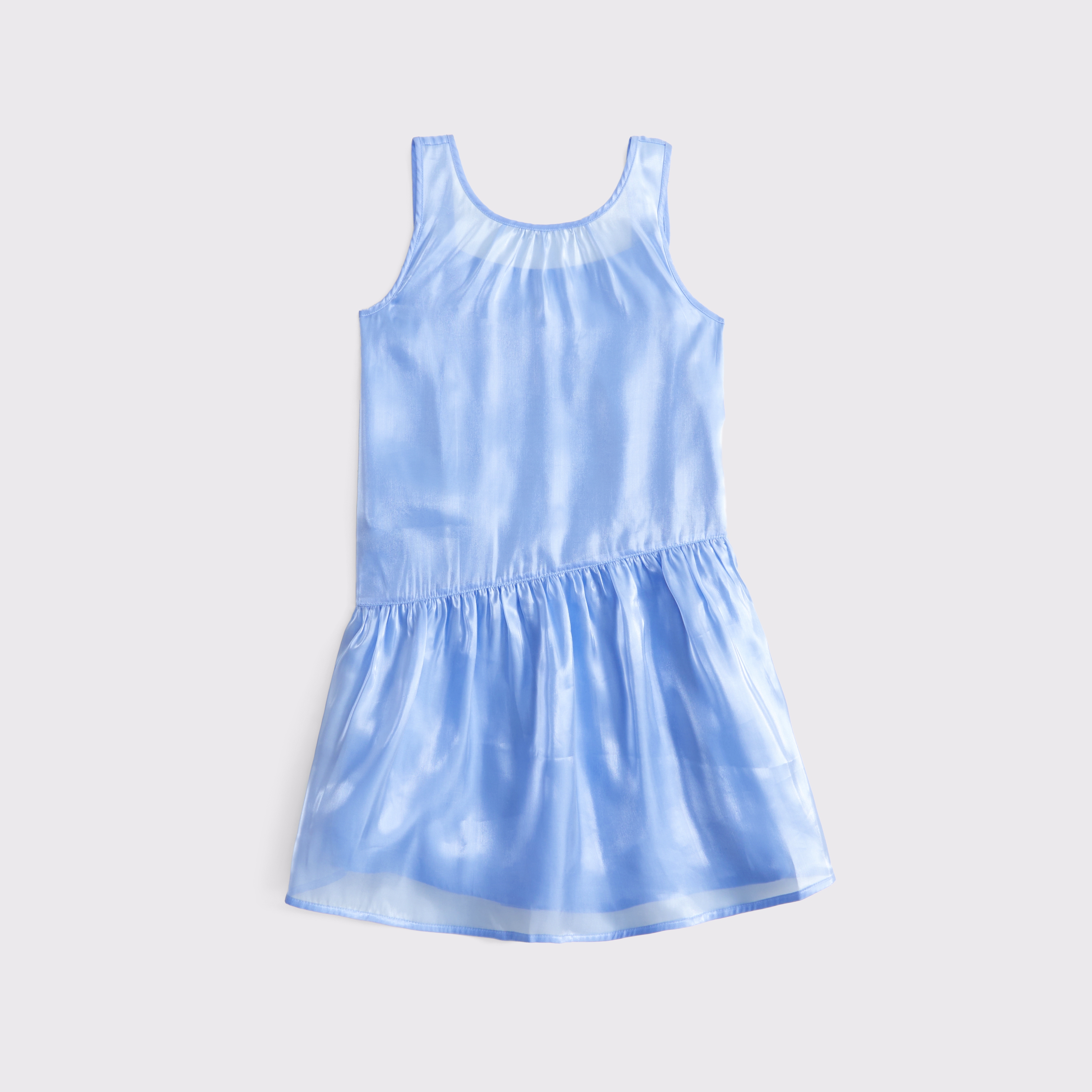 Abercrombie & Fitch Kids' Asymmetrical Mini Dress In Blue
