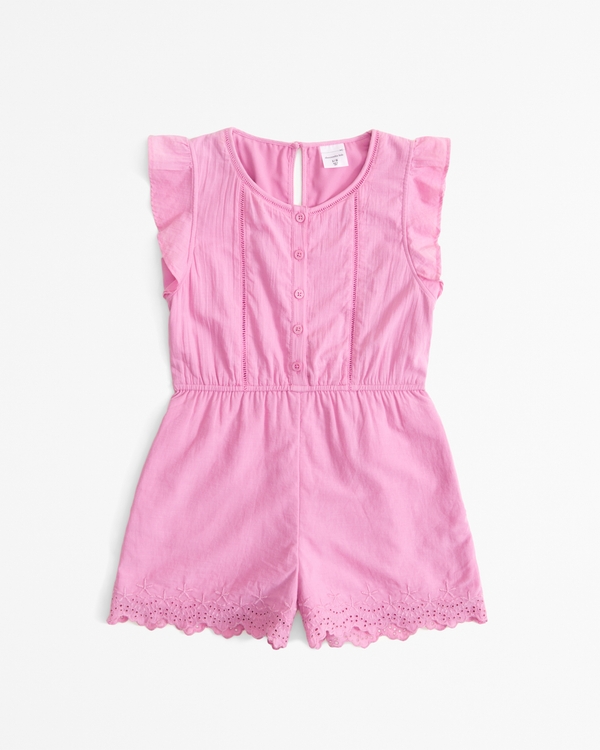 ruffle sleeve romper, Light Purple