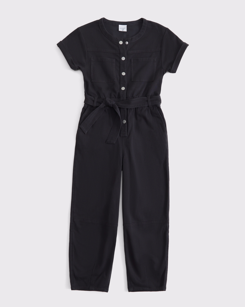 short-sleeve utility jumpsuit