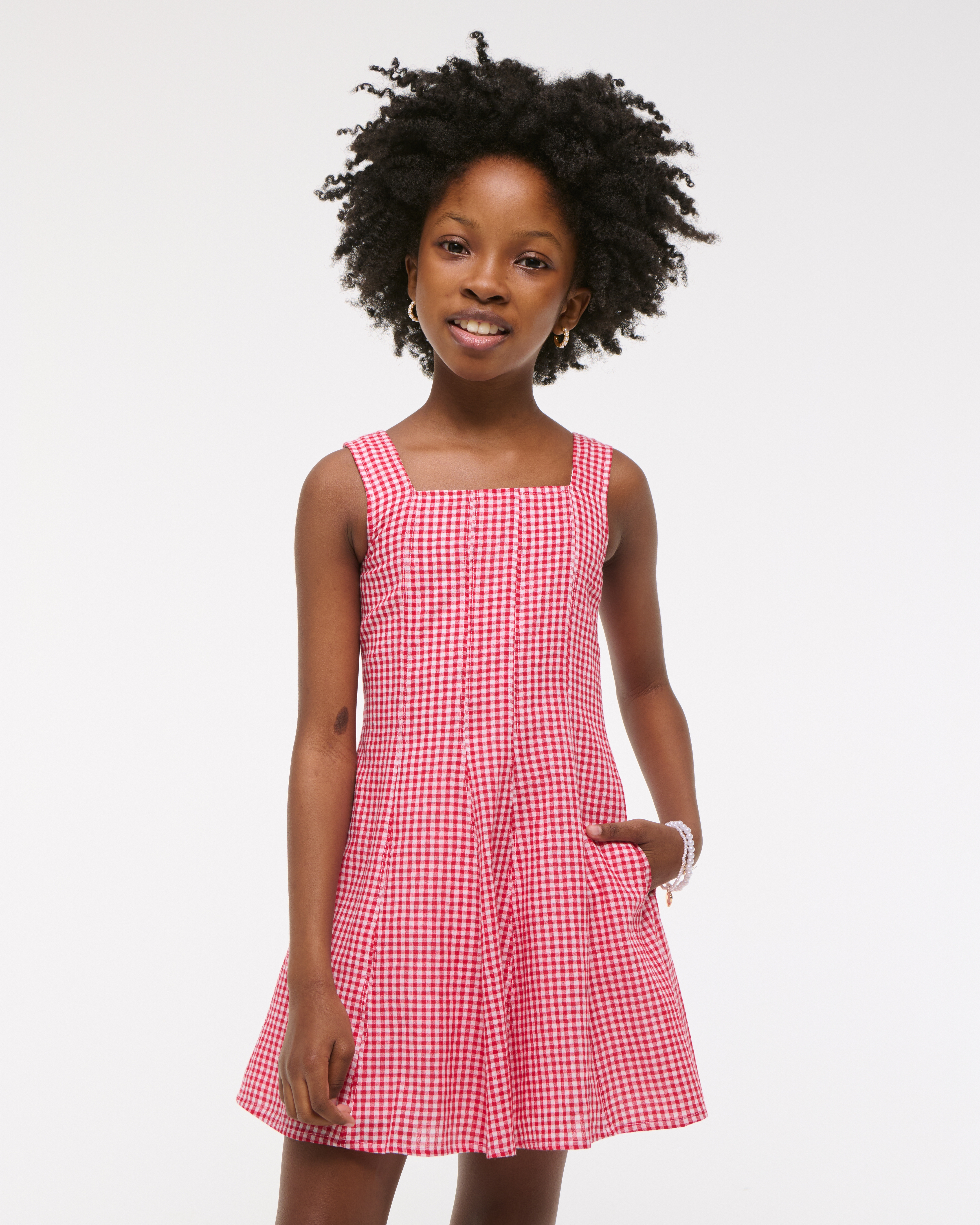 Abercrombie & Fitch Kids' A&f Mila Mini Dress In Red