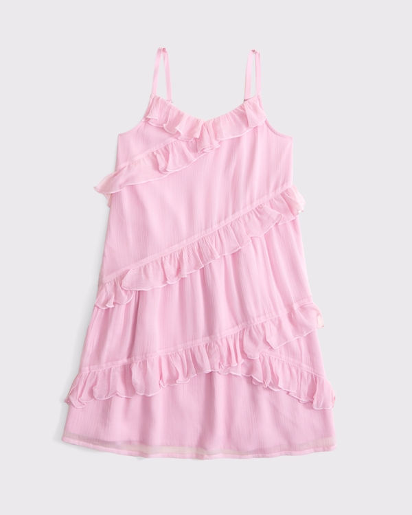 ruffle mini dress, Pink view 1