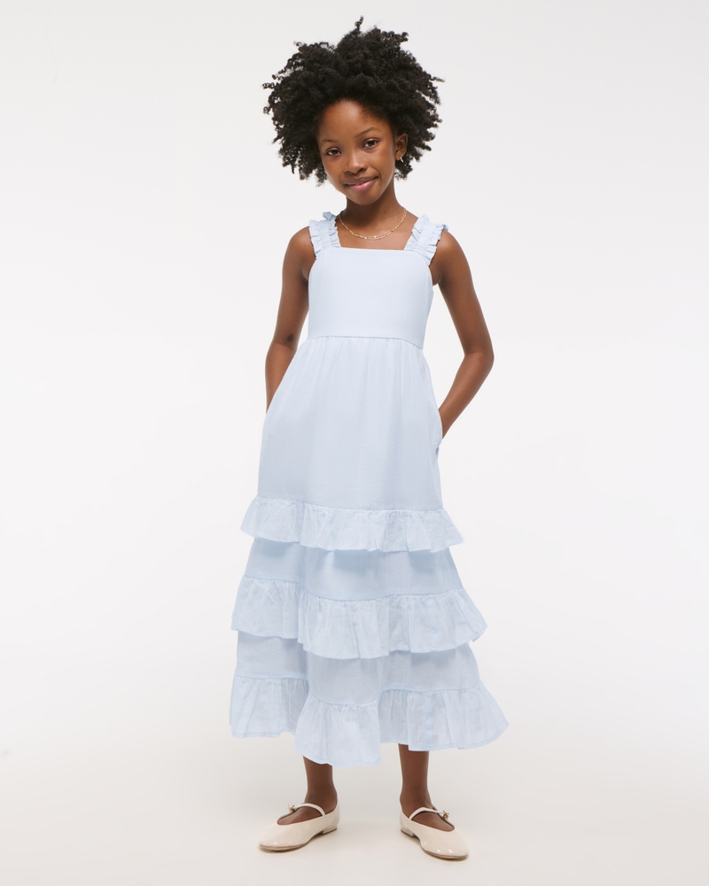 tiered ruffle maxi dress