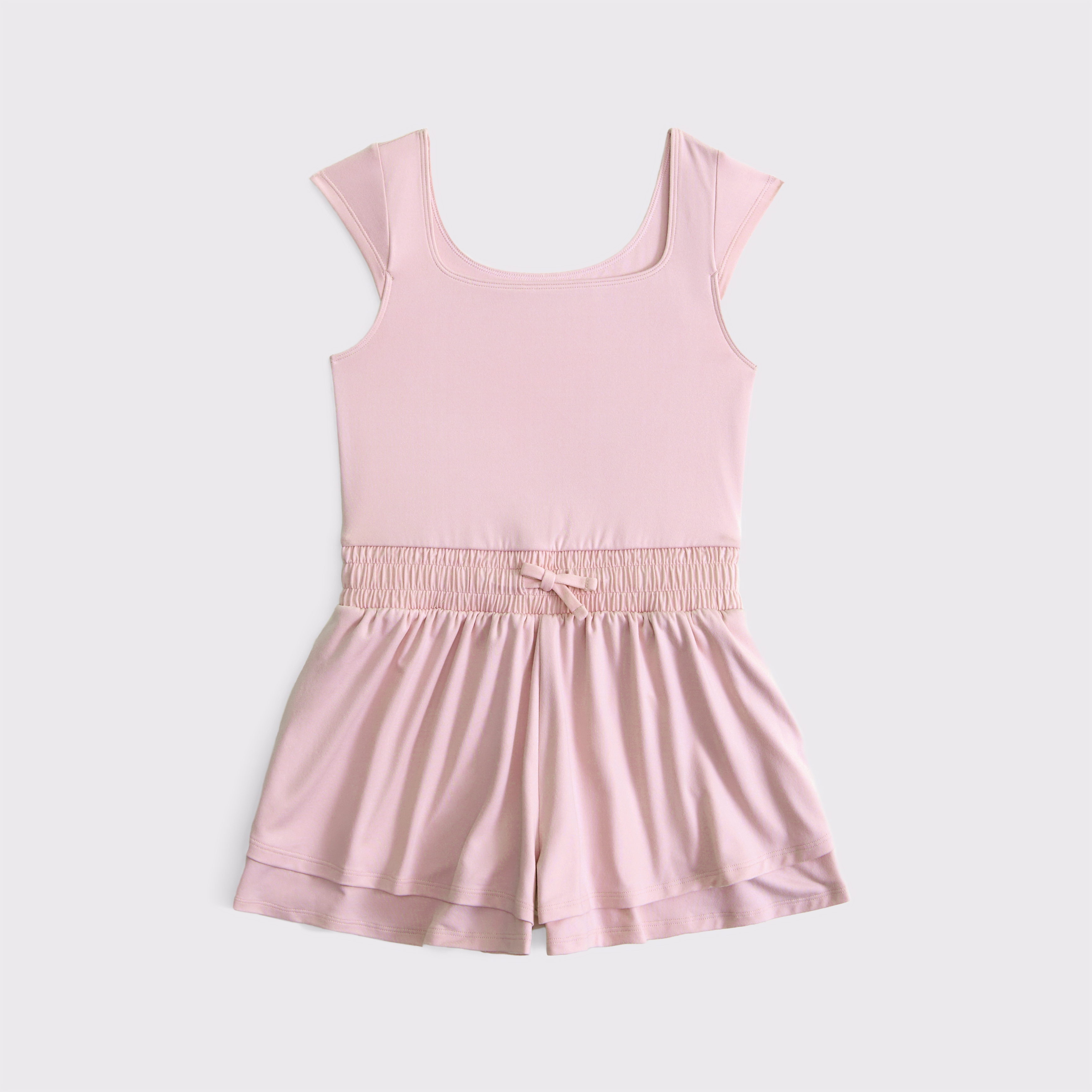 Abercrombie & Fitch Kids' Ypb Flutter Sleeve Romper In Pink