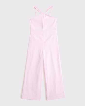 linen-blend halter jumpsuit from Abercrombie & Fitch - $16.97