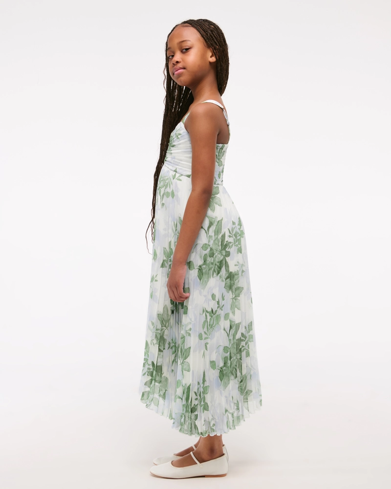 the a&f giselle pleated maxi dress