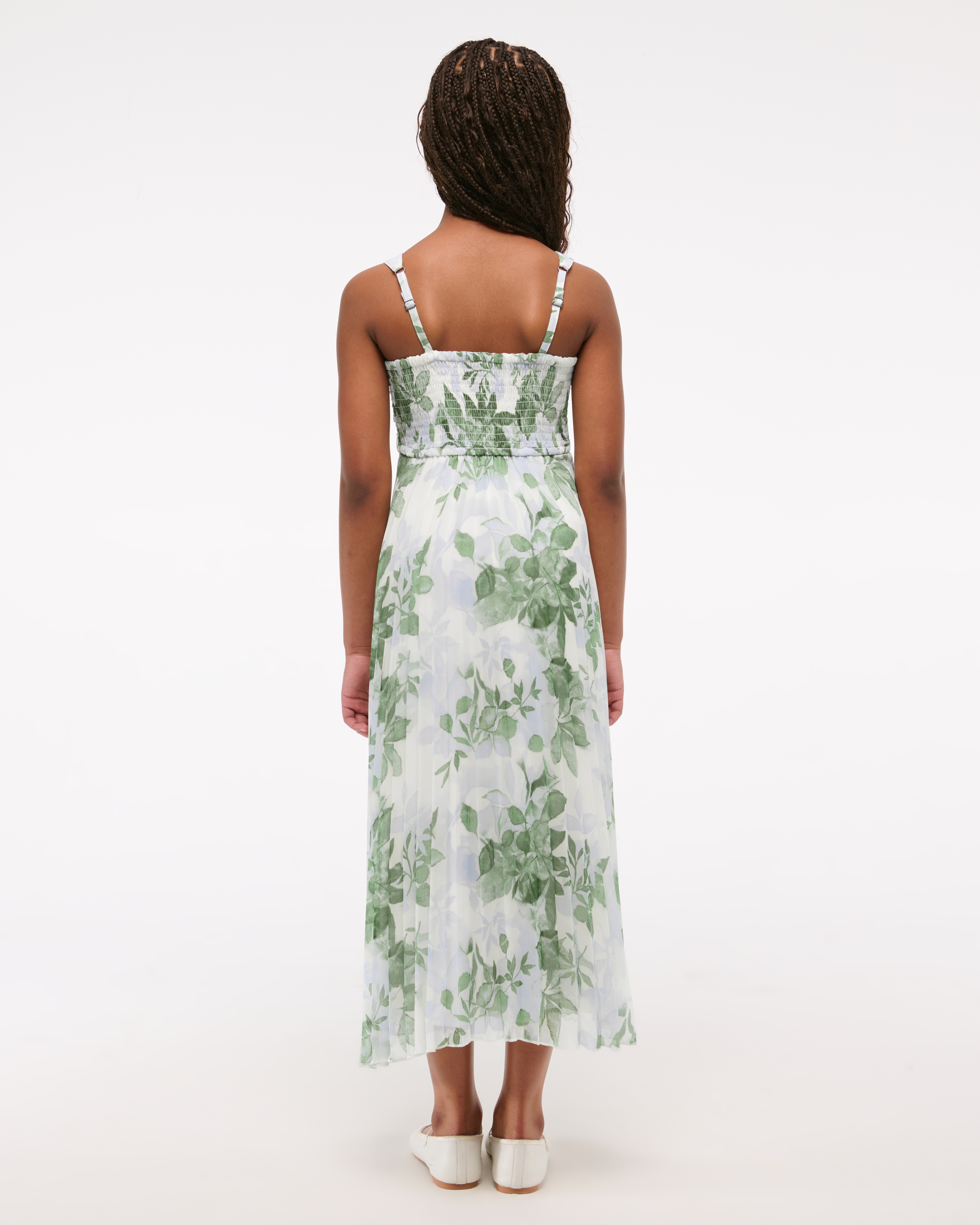 Abercrombie & Fitch The A&f Giselle Pleated Maxi Dress In Gray