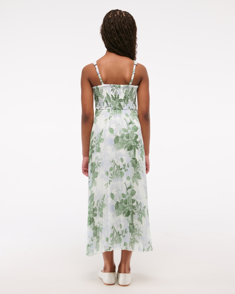 the a&f giselle pleated maxi dress
