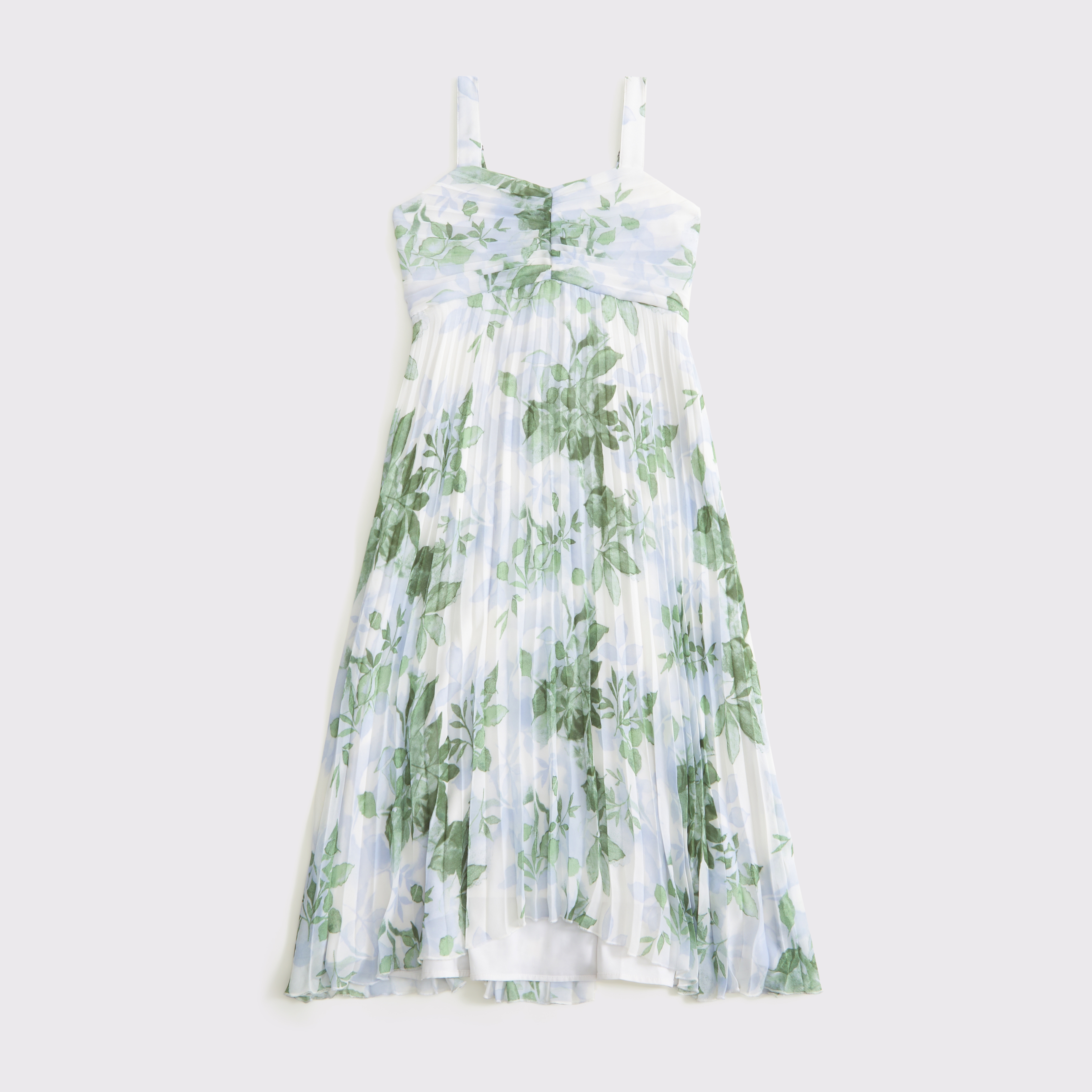 Abercrombie & Fitch The A&f Giselle Pleated Maxi Dress In Gray