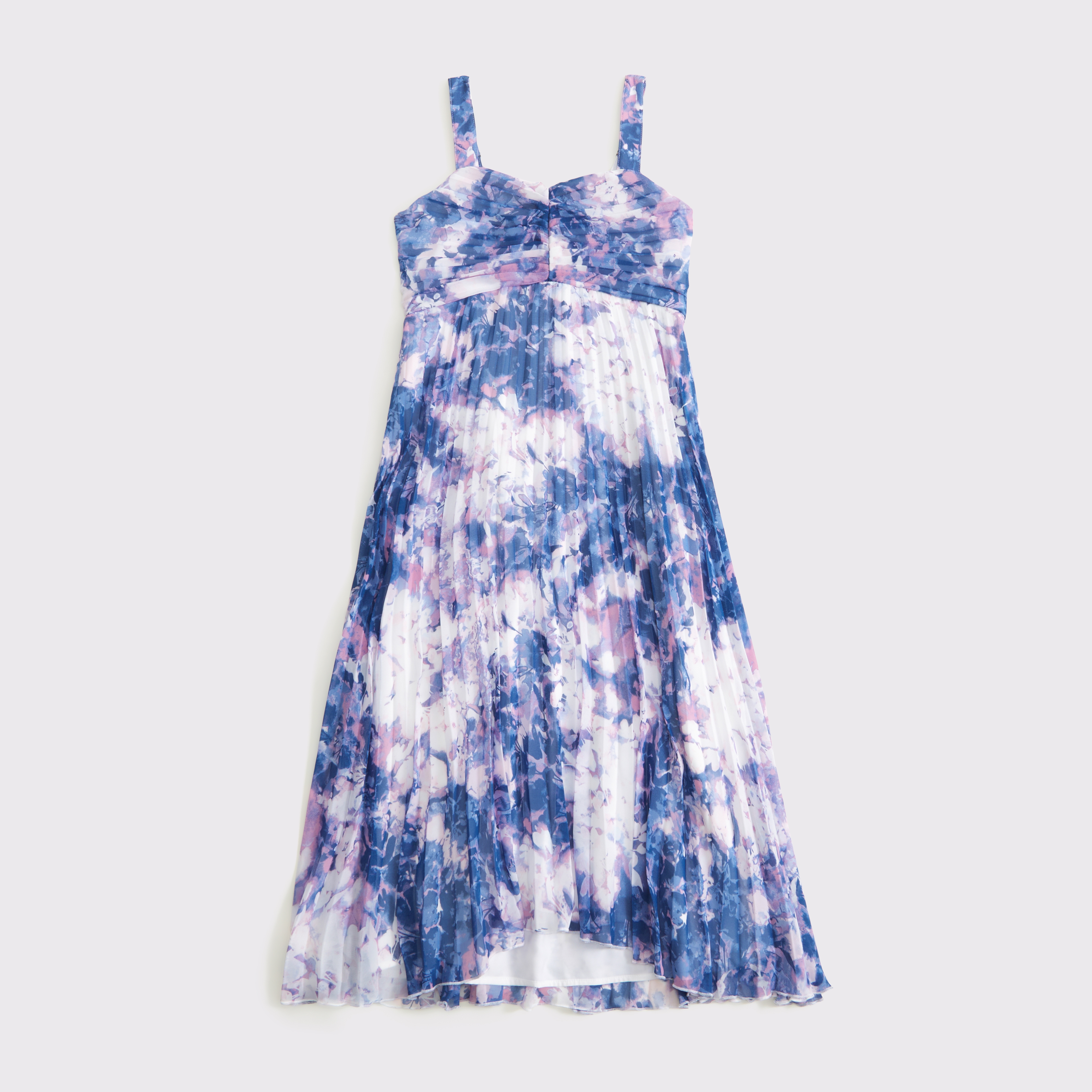 Abercrombie & Fitch The A&f Giselle Pleated Maxi Dress In Blue