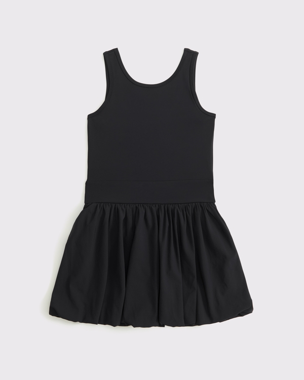 ypb bubble hem mini dress, Black view 1