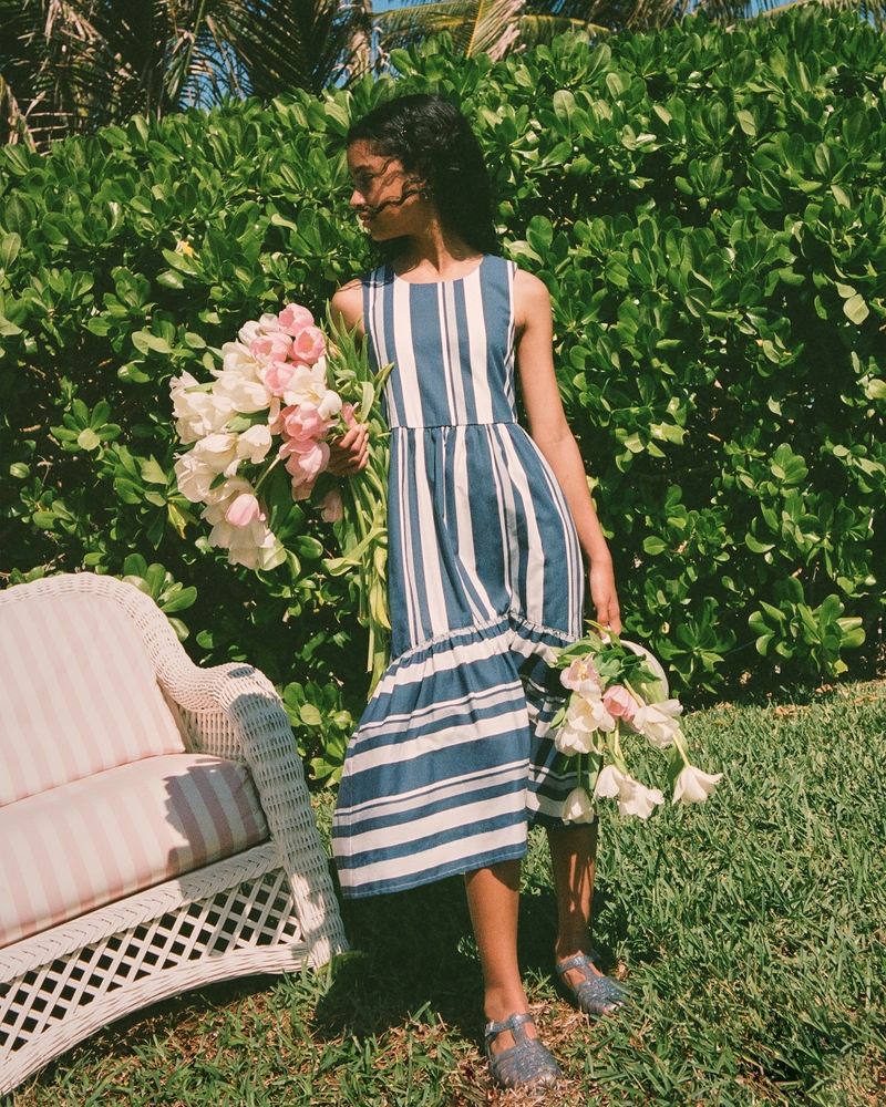 girls poplin tiered maxi dress girls dresses rompers