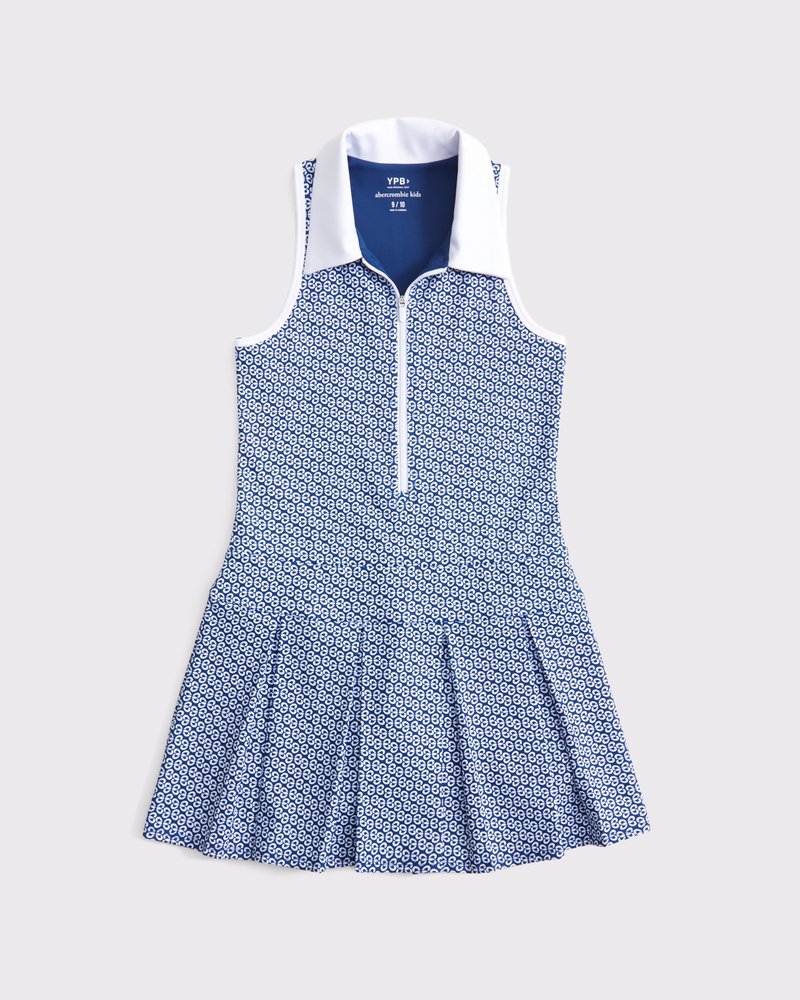 girls ypb pleated drop-waist polo mini dress | girls dresses