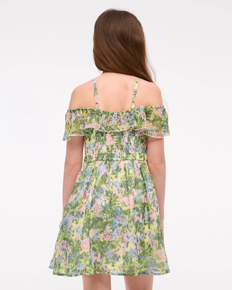 flutter sleeve ruffle mini dress