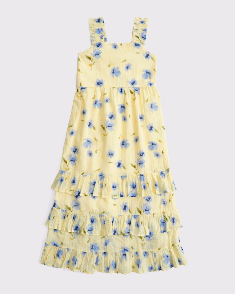 tiered ruffle maxi dress