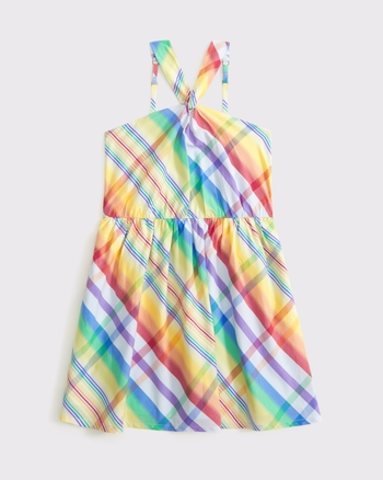 kids pride halter mini dress