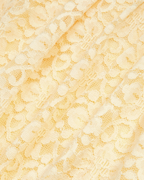 lace mini dress, Pale Yellow view 2