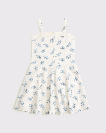 a&f mila lace-trim mini dress