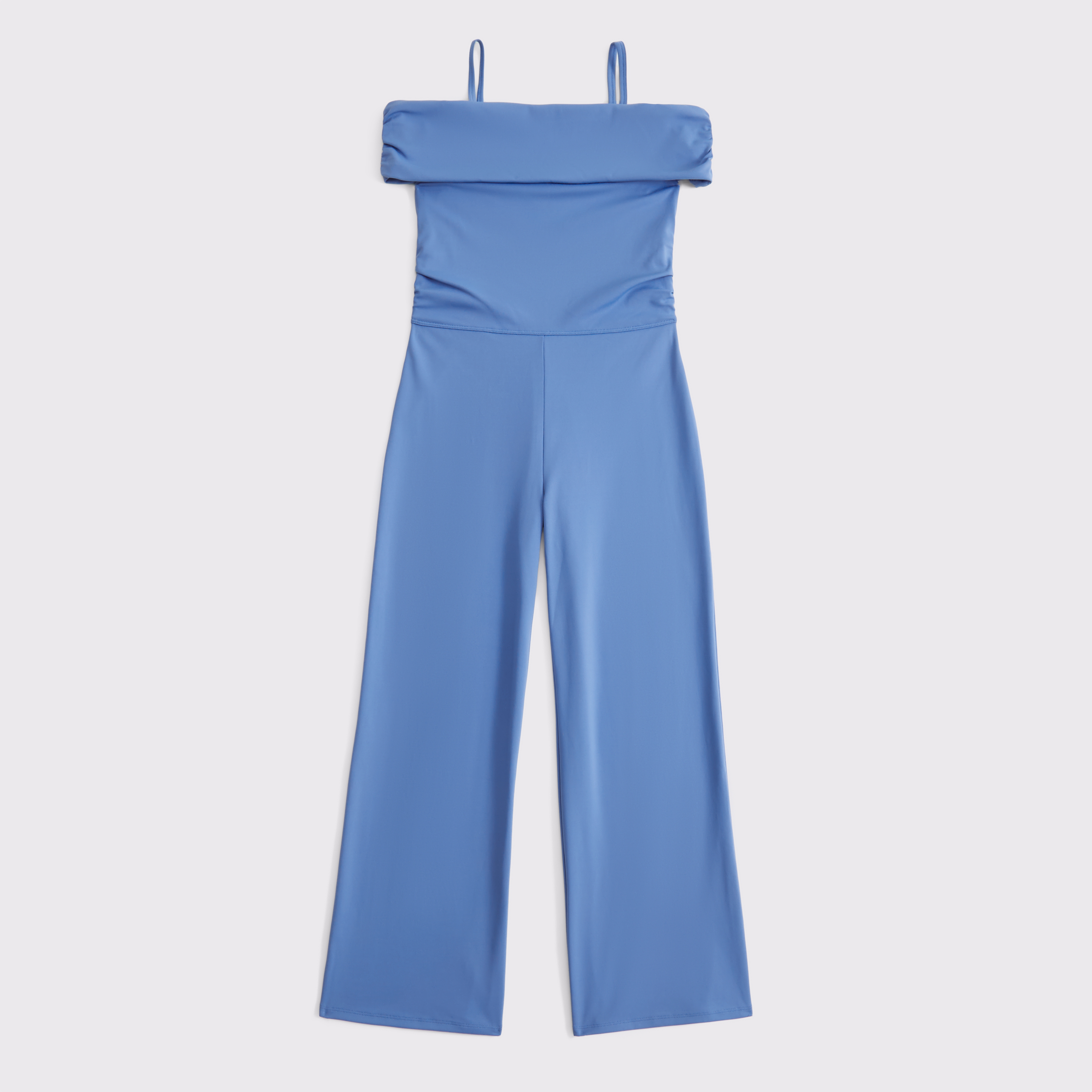 Abercrombie & Fitch Kids' Ypb Off-the-shoulder Jumpsuit In Blue