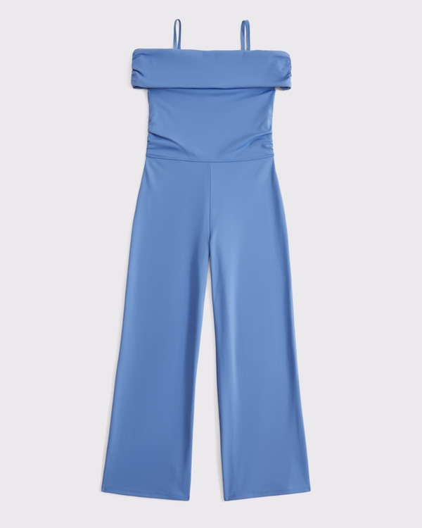 ypb off-the-shoulder jumpsuit, Blue view 1