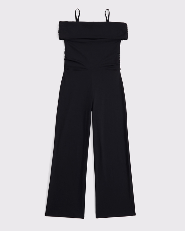 ypb off-the-shoulder jumpsuit, Black view 1