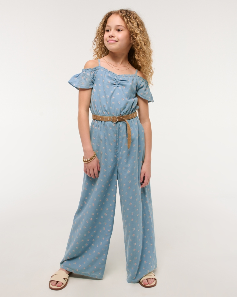 gauzy flutter sleeve jumpsuit