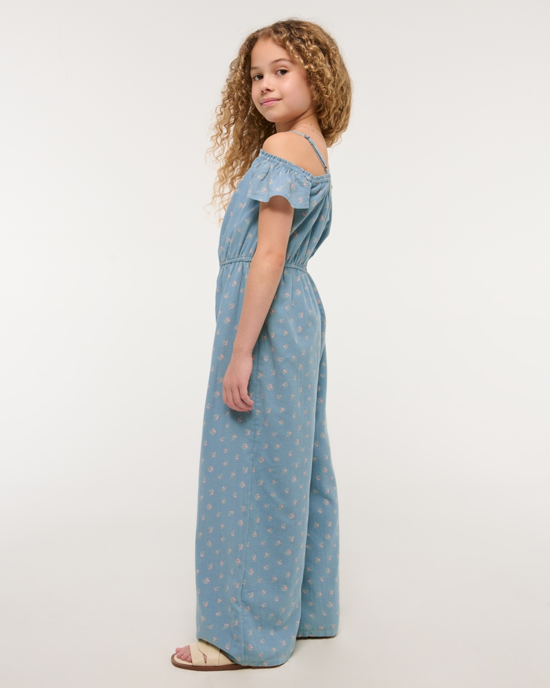 gauzy flutter sleeve jumpsuit