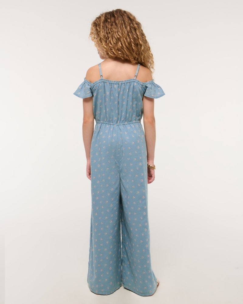 gauzy flutter sleeve jumpsuit