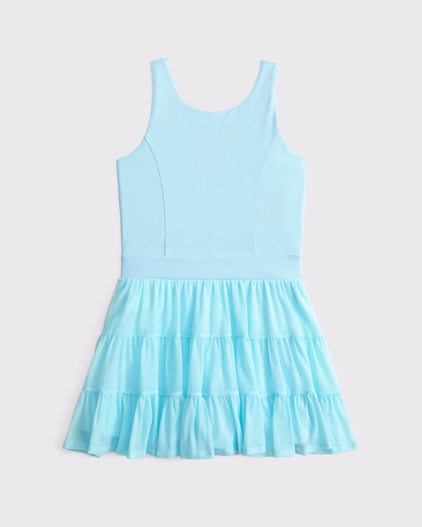 ypb mesh mini dress, Light Blue view 1