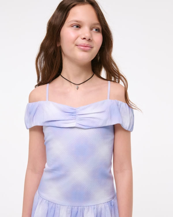 drop-waist bubble hem mini dress