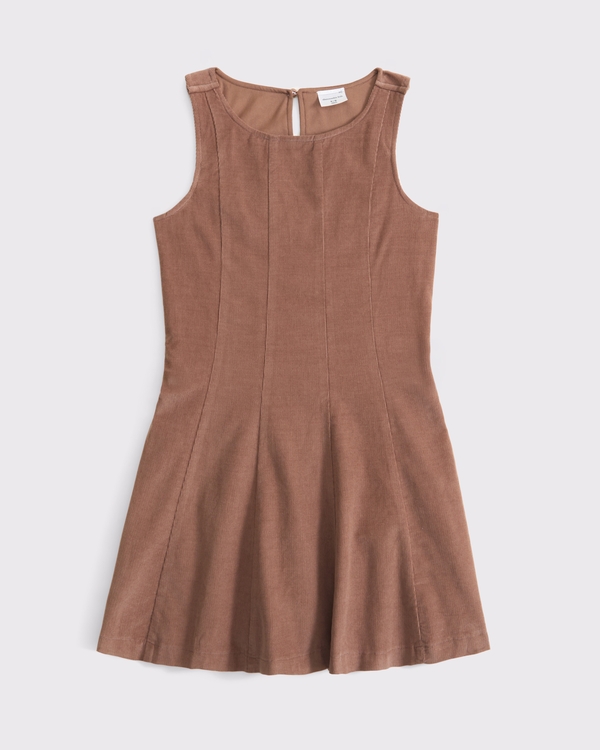 a&f mila layerable mini dress, Brown view 1