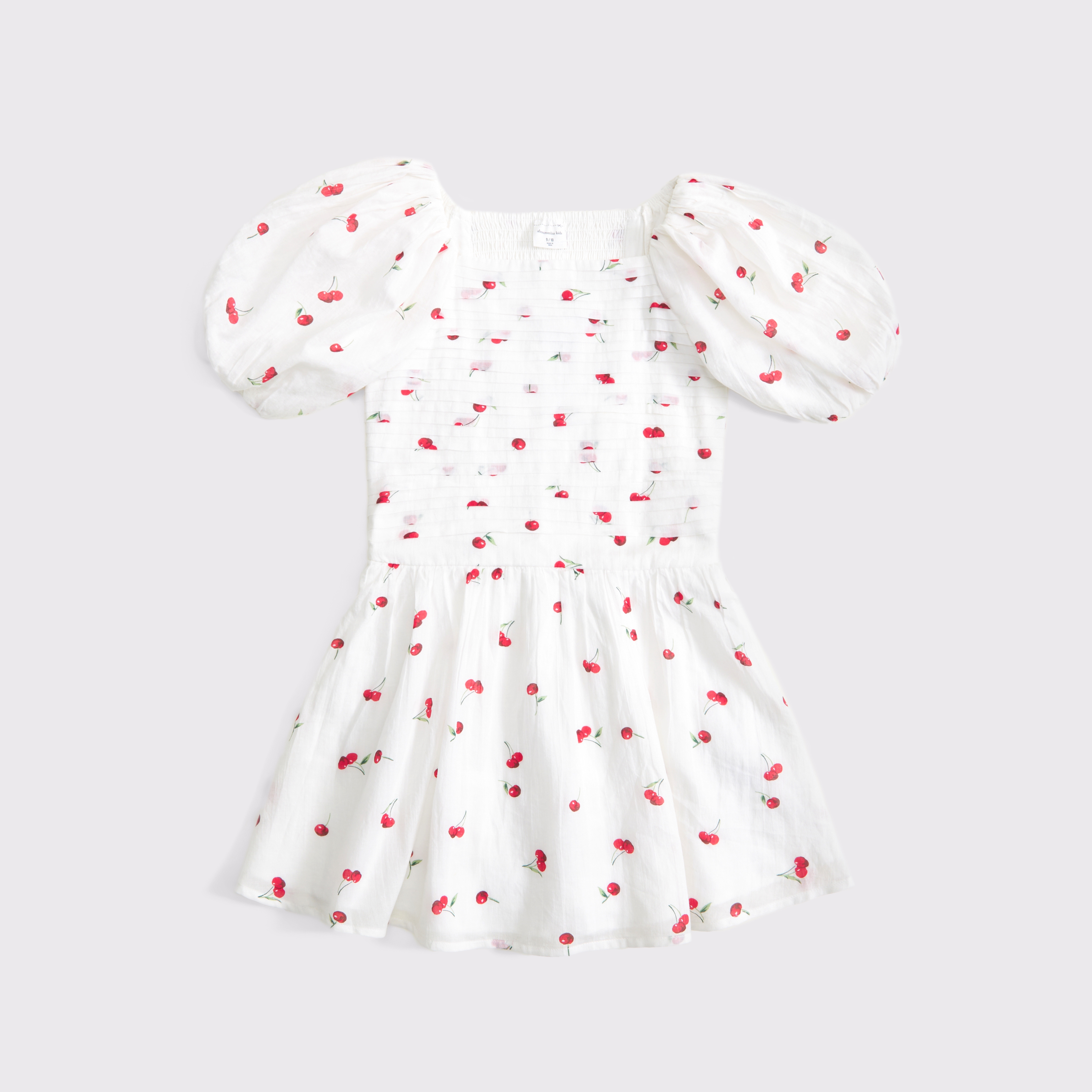 Abercrombie & Fitch Kids' Emerson Puff Sleeve Mini Dress In White