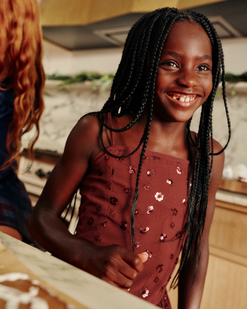 sequin drop-waist mini dress