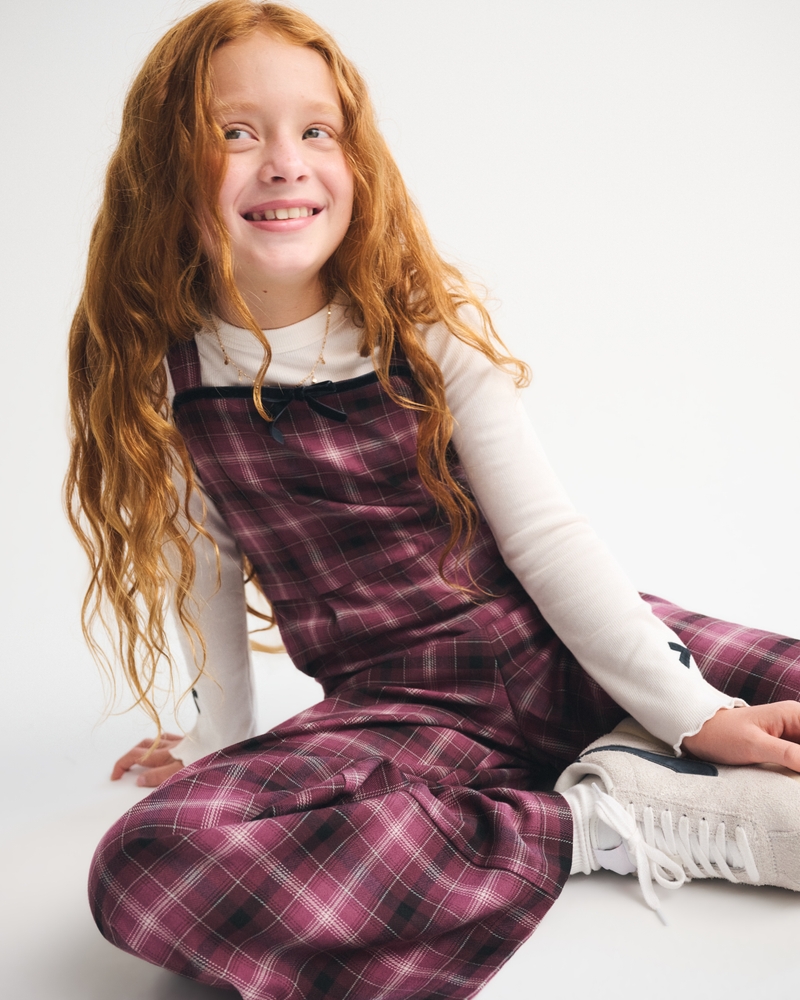 tie-front plaid jumpsuit
