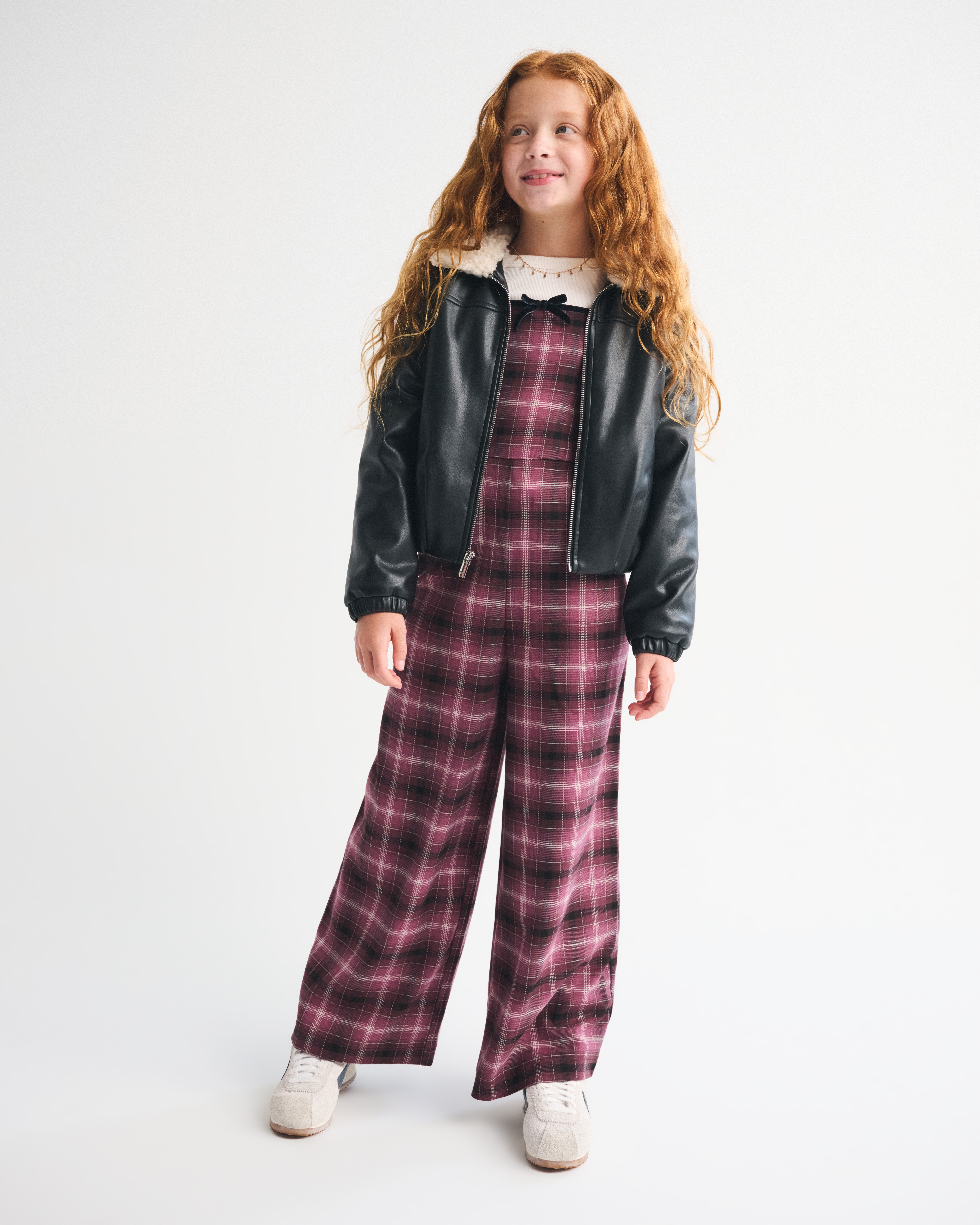 Abercrombie & Fitch Tie-front Plaid Jumpsuit