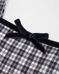 tie-front plaid jumpsuit