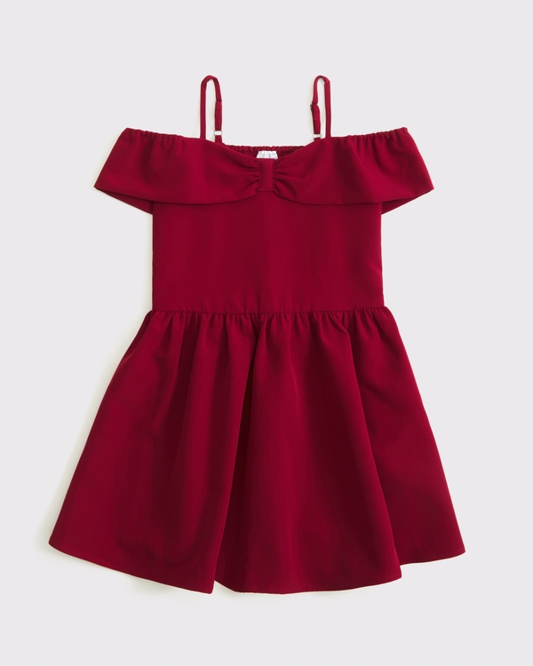 off-the-shoulder mini dress, Rich Ruby view 1