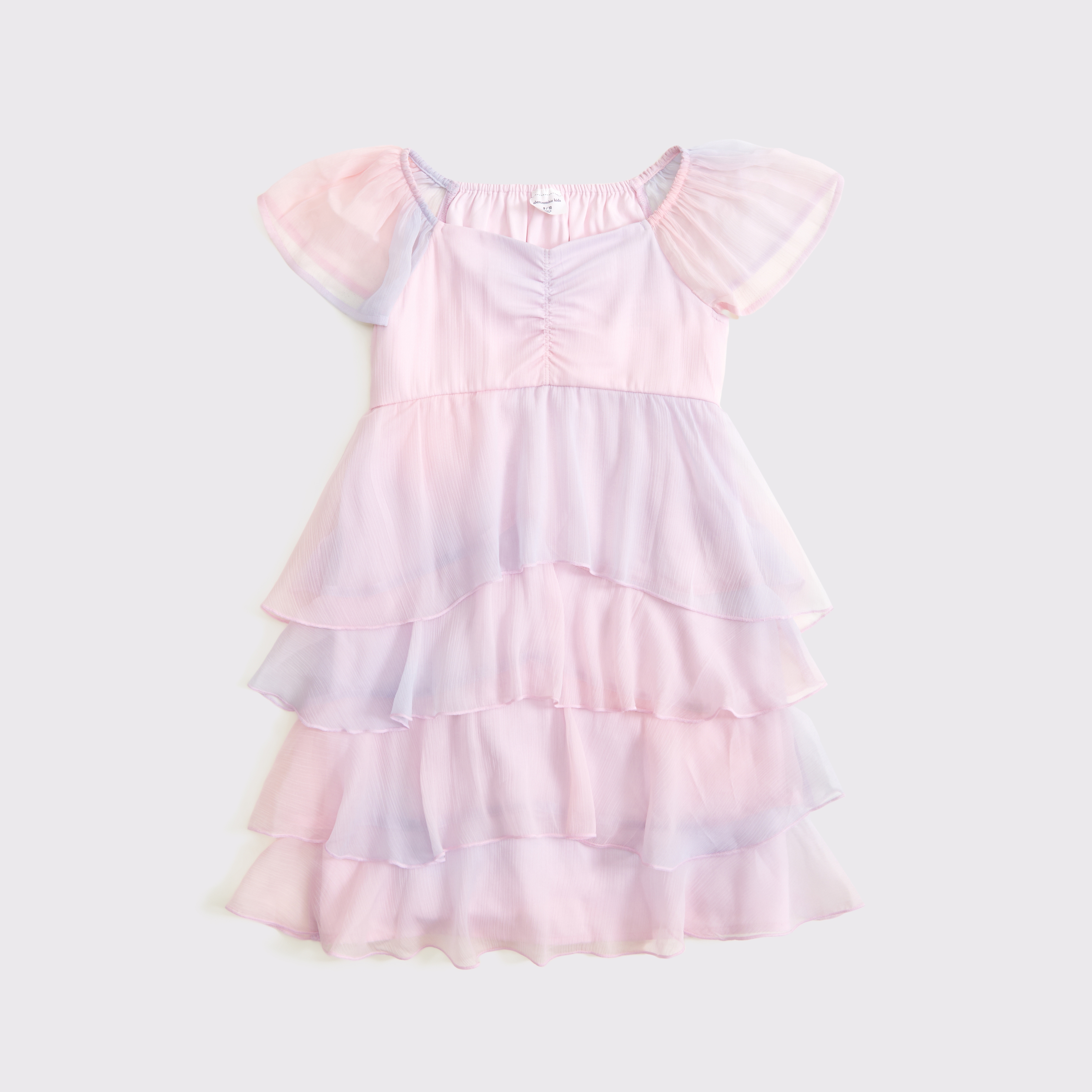 Abercrombie & Fitch Kids' Ruffle Mini Dress In Pink