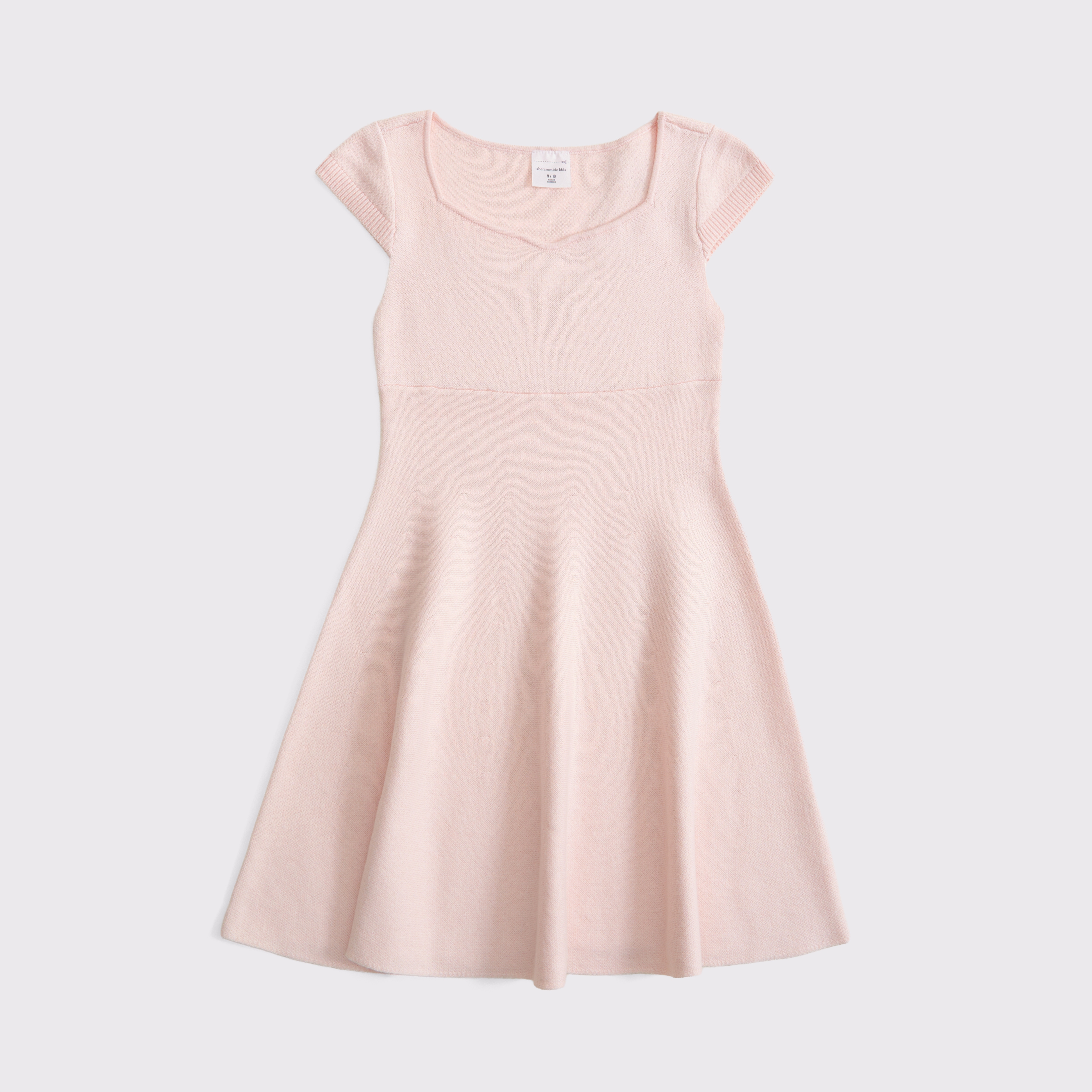 Abercrombie & Fitch Kids' Cap Sleeve Mini Sweater Dress In Neutral