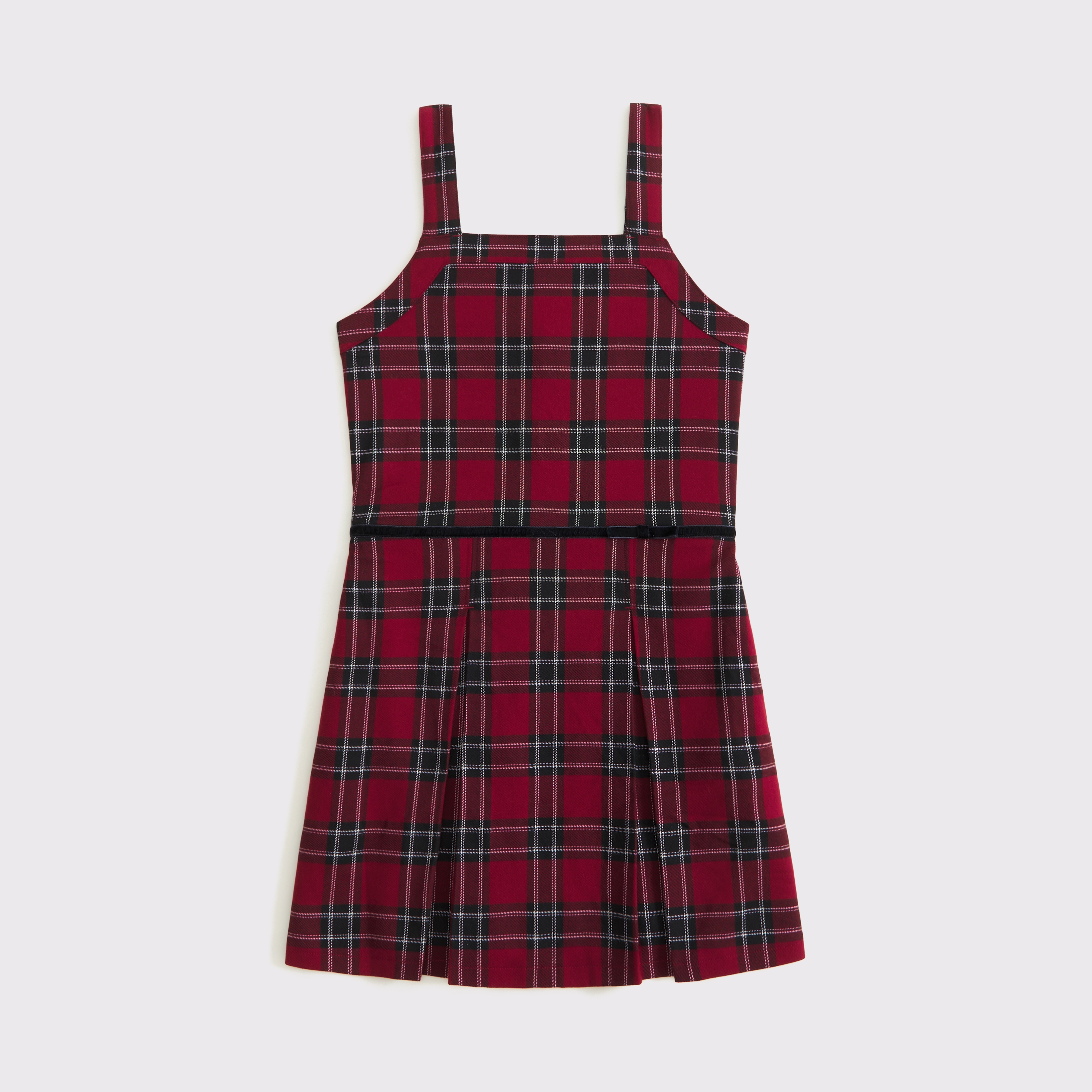 Abercrombie & Fitch Kids' Pleated Mini Dress In Burgundy