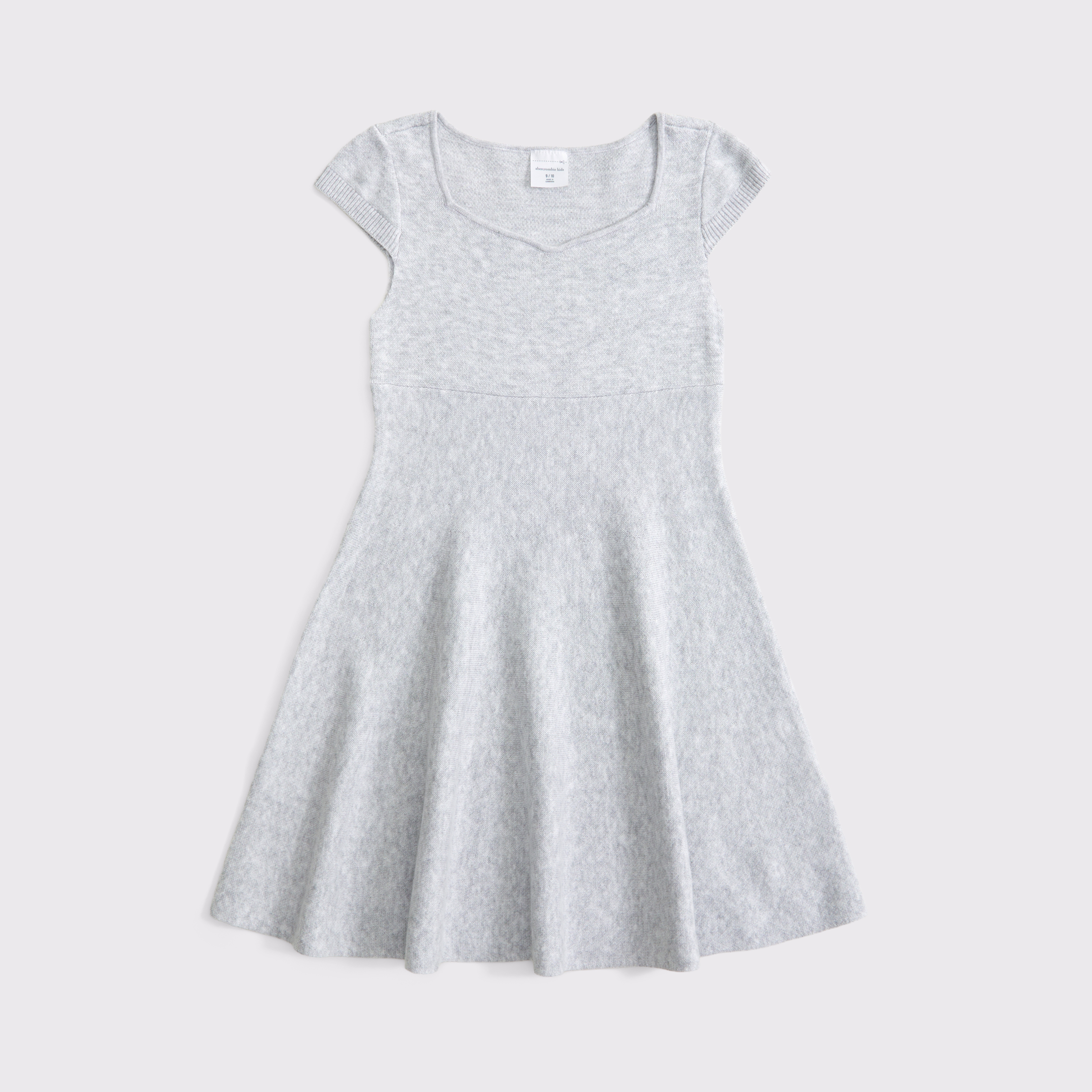 Abercrombie & Fitch Kids' Cap Sleeve Mini Sweater Dress In Gray